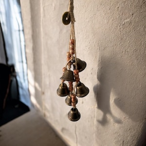 Witch Blessing Bell: Handcrafted Home Decor with Beads & Flowers