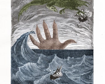 Arabic Conception of the Monsters that Haunted the Sea - from "Science For All" - 1903, Giclee Print
