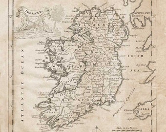 1764 Map of Ireland, from "Salmon's Geography"  Giclee Print