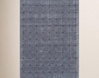 Mallory Dark Grey Hand Tufted Rug Geometric Indoor Wool Area Rugs For Livingroom Bedroom Kitchen Nursery Runner Entryway Office Interiors
