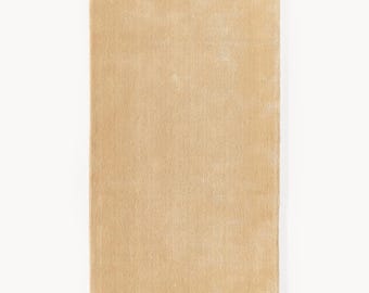 Hand Tufted Wool Rug, Minimalist Ochre Area Rug, Solid Plain Ochre Carpet, Modern Living Room Decor, Plush Custom Size Rug 8X10 9X12 10X14