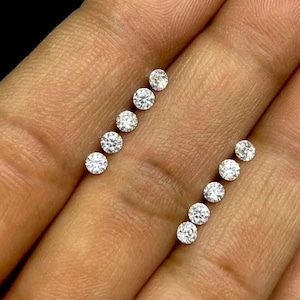 CERTIFIED 1.00 Ct 10 pcs Natural Diamond D Grade ROUND LOOSE VVS1/7 mm