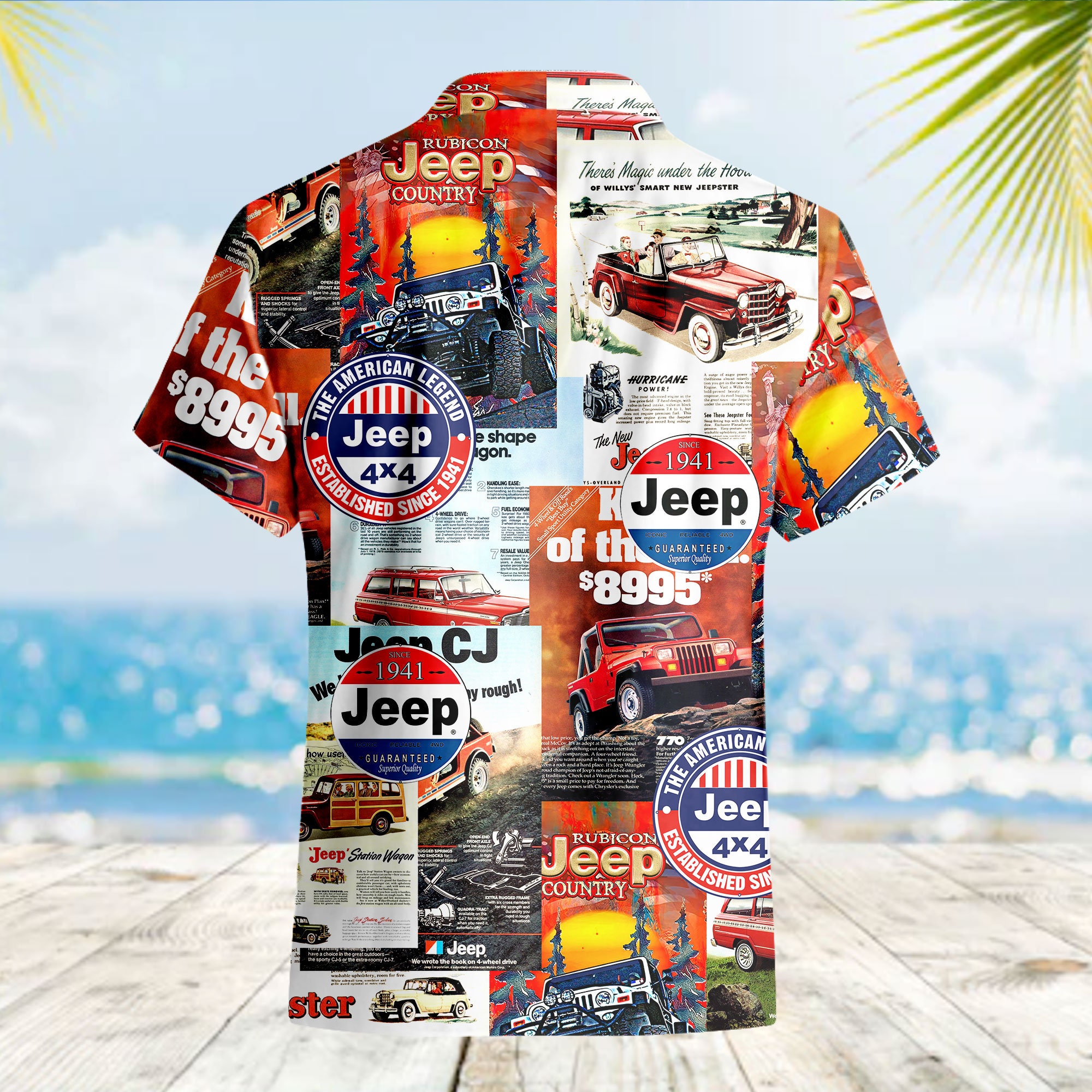 Discover Jeep Collage Hawaiian Shirt