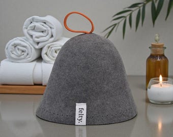 Oryginalny wełniany kapelusz do sauny Felty w kolorze Heather Grey
