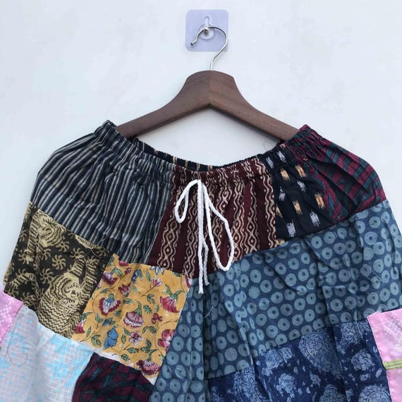 Handmade Cotton Patchwork Harem Pants, Boho Hippi… - image 2