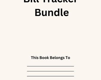 Bill Tracker Bündel | Haushaltsplaner PDF | Monatliche Rechnungen, Abonnement-Tracker, Finanzierungen Printable