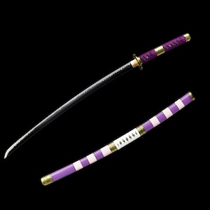 Handcrafted Japanese Manga Sword - One Piece Original Oni Tatara Replica,Authentic Samurai Katana for Home Wall Decoration,Cosplay,Removable
