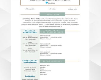 Simple and Complete CV + Cover Letter Template - A4 Word Format