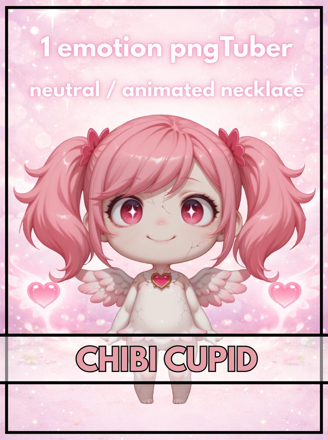 Chibi Cupid Pngtuber Avatar: Animated Neck & Emotes - Etsy