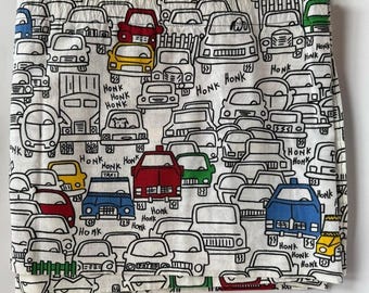 Vintage Traffic Jam Valance: Dogs, Cars, "Honk" Fabric (124"x12")