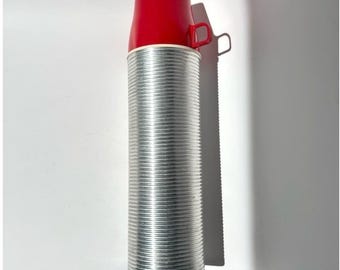 VTG 70s Thermos Red Cup Stainless Vacuum Beverage Flask Hot Cold #2484 Drink