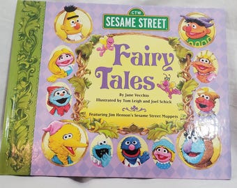 Vintage 1999 Sesame Street Fairy Tales Hardcover Book – 12 Classic Stories with a Muppet Twist