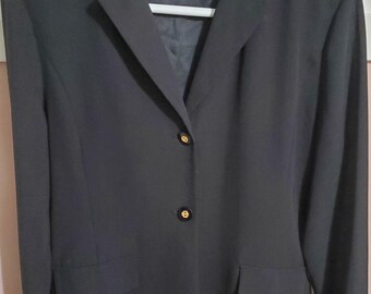 Vintage Daniel Laurent Sheer Black Blazer – Made in Canada – Size 13/14 (L)