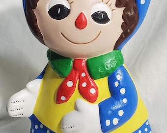 Vintage 1974 Raggedy Ann Ceramic Figurine - Hand Painted Gare Inc. Collectible