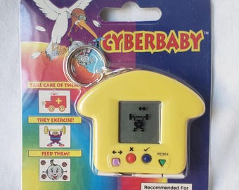 Vintage 1997 CyberBaby Virtual Pet - Sealed NOS (New Old Stock) - Rare Schmidt-Cannon International - 90s Retro Tech Toy