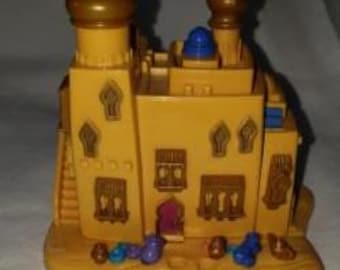 Vintage 1995 Disney Aladdin Agrabah Polly Pocket Spielset, Bluebird Spielzeug, Nur Architektur, keine Figuren, sehr guter Zustand, 90er Jahre Sammlerstück