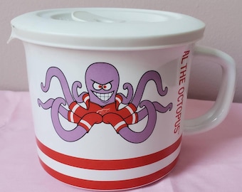 NHL Detroit Red Wings Al the Octopus CorningWare 20 Unzen Mahlzeit Becher mit belüftetem Deckel
