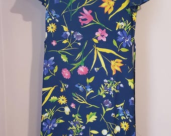 Vintage Maggy London 100% Silk Floral Maxi Dress