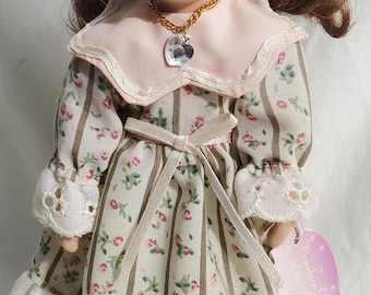 Vintage Russ Berrie Porcelain Doll of the Month - April "Diana" with Stand & Tags