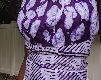 Blusa ALAYO com estampa africana e amarração nas costas