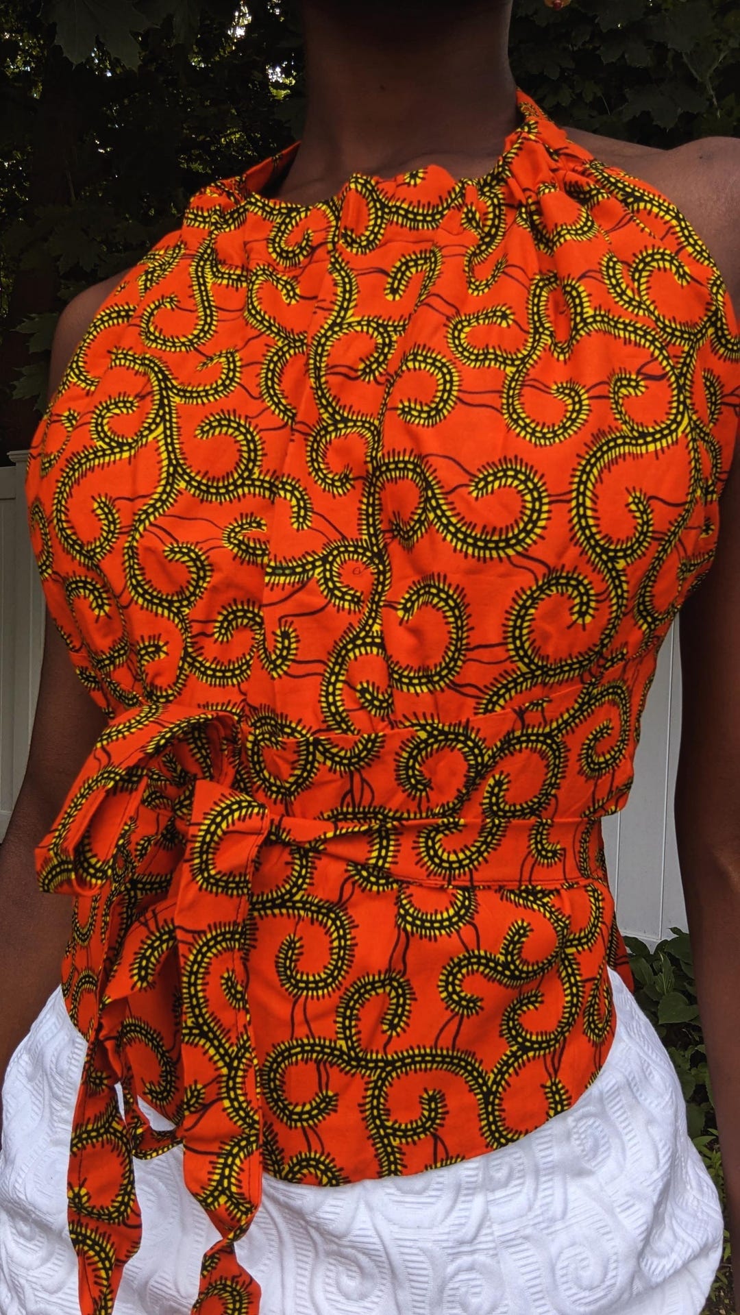 Alayo African Print Tie-back Top - Etsy