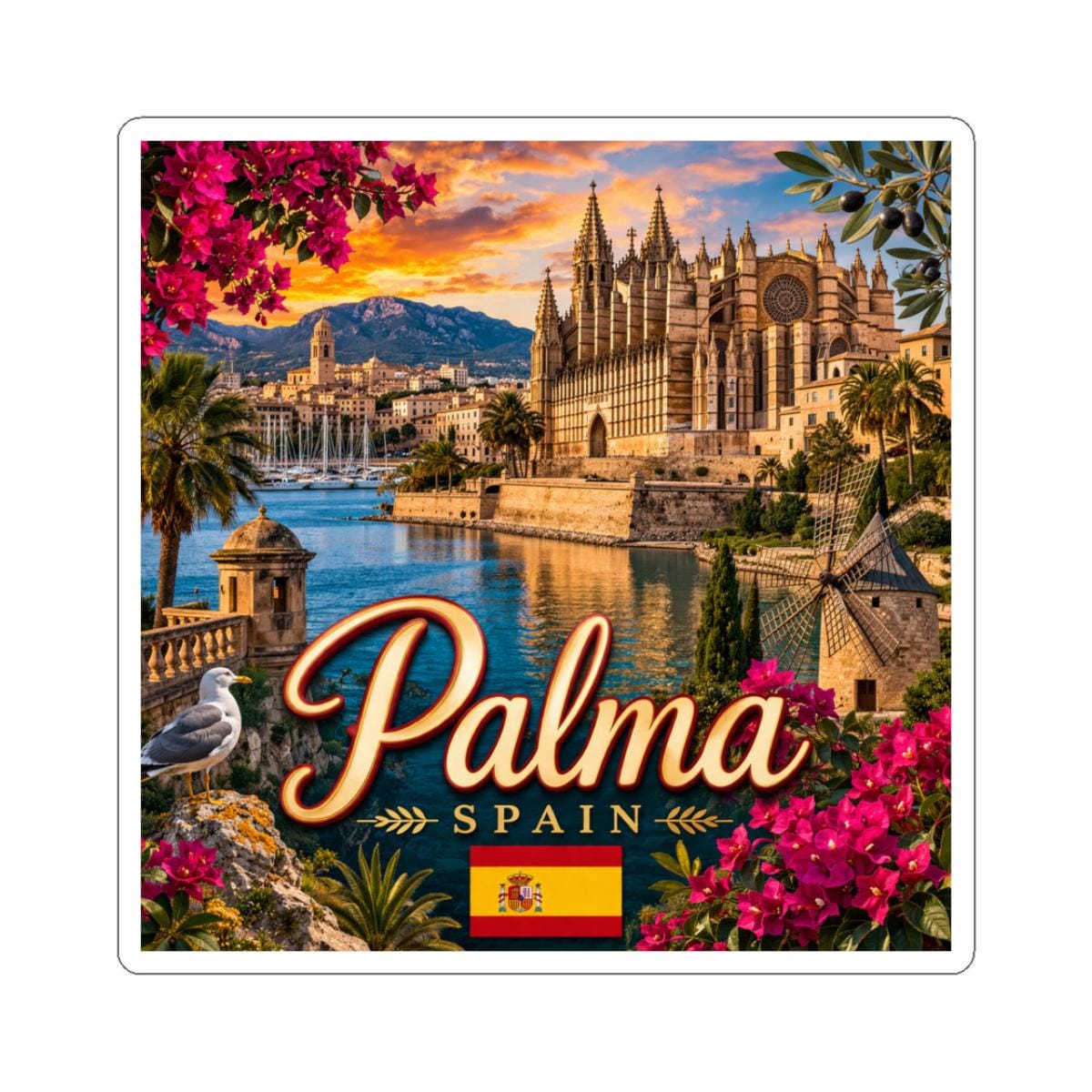 Palma Spain Sticker | Mallorca Souvenir - Etsy