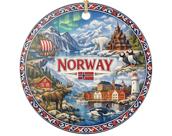 Norway Ornament | Ceramic Nordic Travel Souvenir