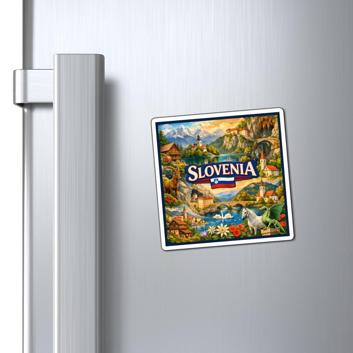 Lake Bled Slovenië Koelkast Magneet 3D Reizen Souvenir Koelkast Decoratie Magnetische Sticker Craft Collectie