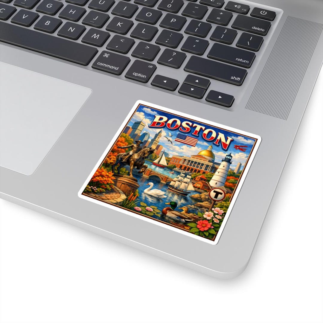 Custom Boston State Sticker Boston Sticker | Travel Souvenir Gift - Etsy