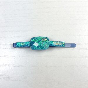 Turquoise Rainbow Foil Gem Hair Pin