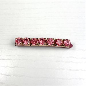 Rose Pink Jeweled Hair Pin Perfect for Bridesmaids, Flower Girls, Prom and Other Special Occassion Hairstyles