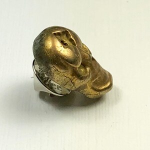 SALE Pyrite Skull Tie Tack or Lapel Pin image 4