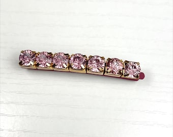 Blush Pink Jeweled Hair Pin Perfect for Bridesmaids, Flower Girls, Prom and Other Special Occassion Hairstyles