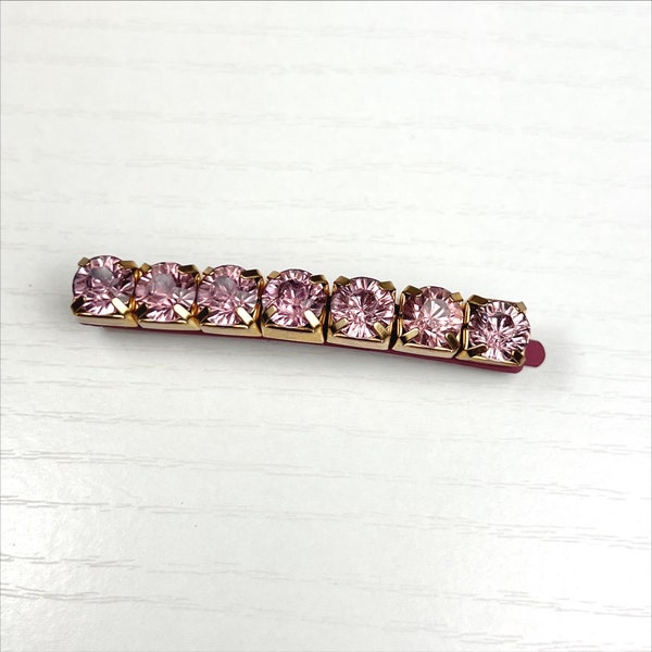 Blush Pink Jeweled Hair Pin Perfect for Bridesmaids, Flower Girls, Prom and Other Special Occassion Hairstyles