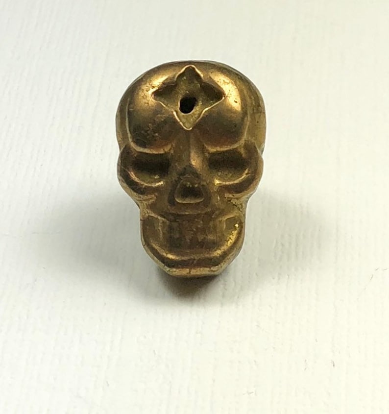 SALE Pyrite Skull Tie Tack or Lapel Pin image 1