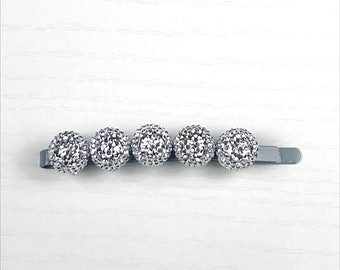 Silver Sparkle Ball Hair Pin