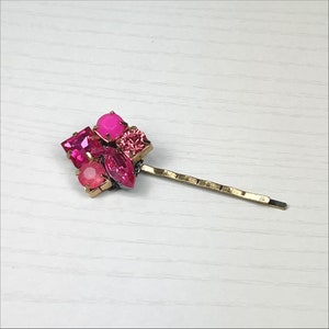 Gem Cluster Jeweled Bobby Pin in Pinks image 7