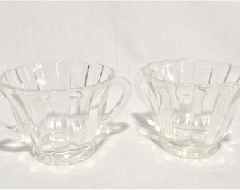 Vintage Glass Cream & Sugar set