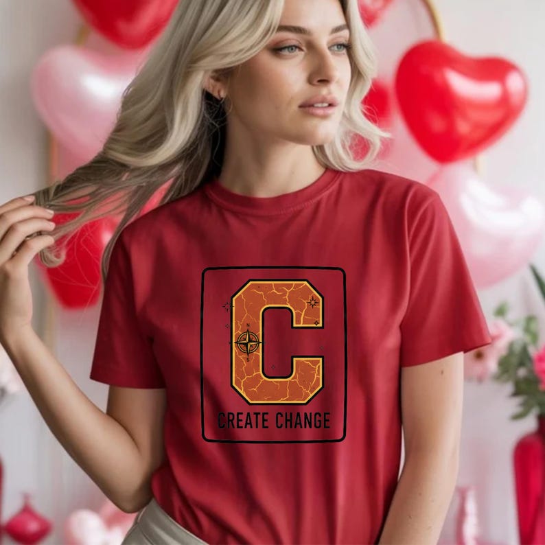 Vintage Letter C Shirt, Create Change Tshirt, Unisex Comfort Colors ...