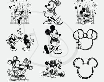 Mickey Mouse SVG Bundle, Layered Head, Birthday T-Shirt (Digital Download)