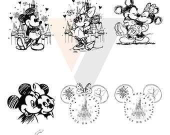 Mickey Mouse SVG Bundle, Custom Name, Birthday T-shirt (Digital Download)
