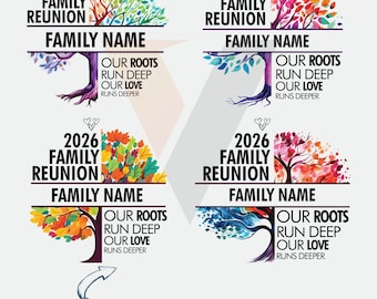 Family Reunion Tree 2026 SVG PNG Bundle, Our Roots Run Deep Svg, Family Tree Svg, Custom Family Name Shirt Design, Family Reunion Svg