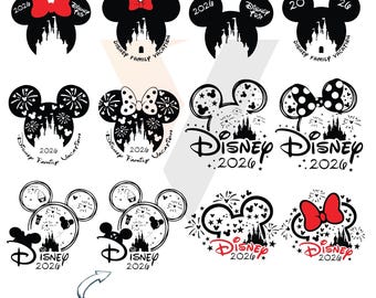 Family Vacation 2026 SVG Mega Bundle, Family Trip Designs, Magical Trip Theme, Mouse Ear Inspired, Sublimation & Cricut Files
