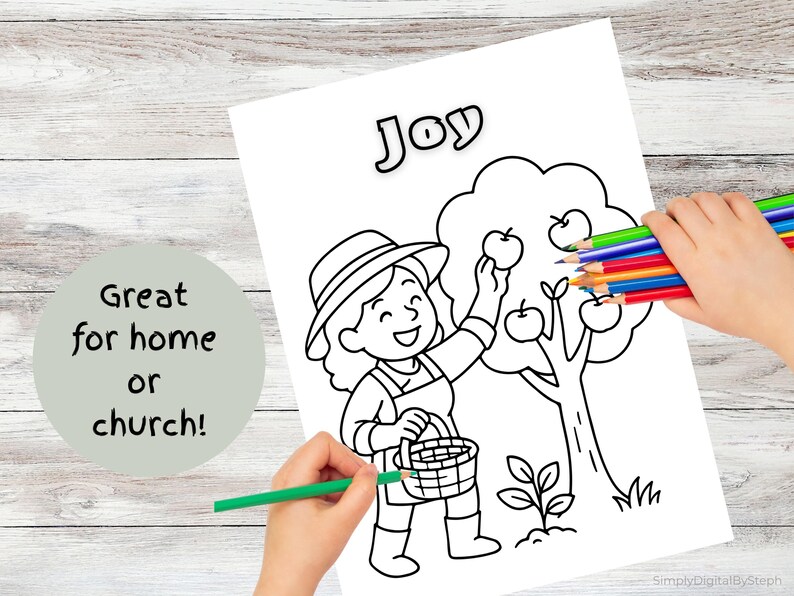Fruit of the Spirit | Bible Coloring Pages | Sunday School Craft | Kids ...