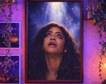 Patrón de punto de cruz inspirado en Euphoria / Bordado de retrato emocional PDF