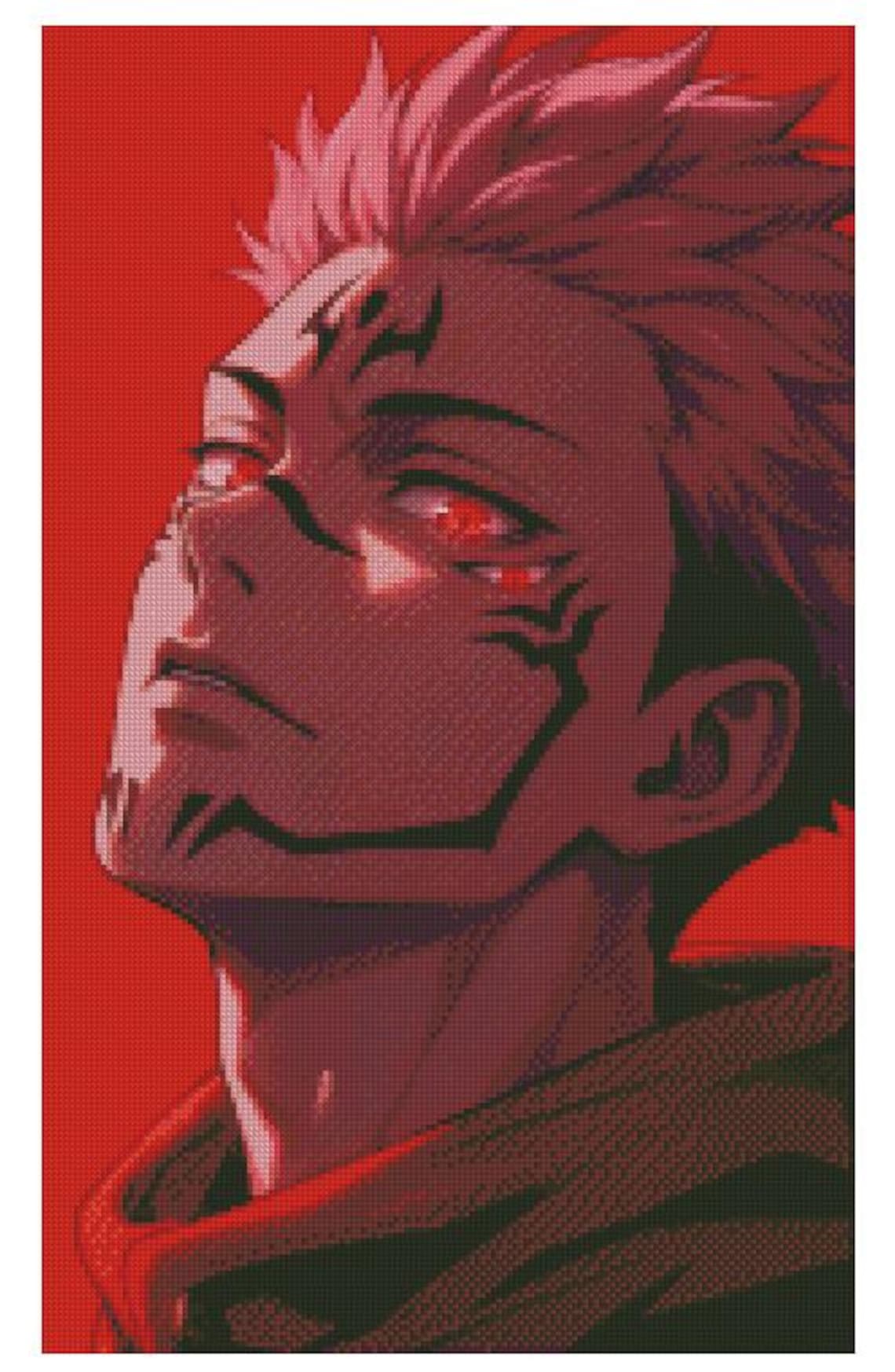 Yuji Pattern Itadori Yuji Cross Stitch Pattern – Jujutsu Kaisen Anime PDF/XSD Chart ...