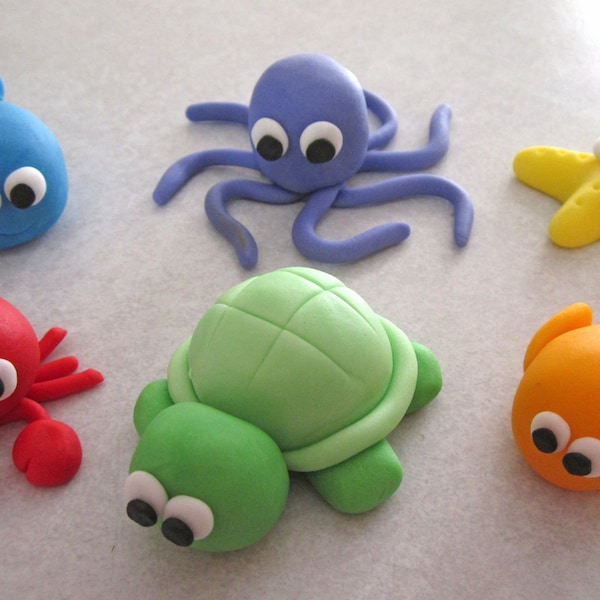 Sea Creature Cupcake Toppers - 1 Dozen