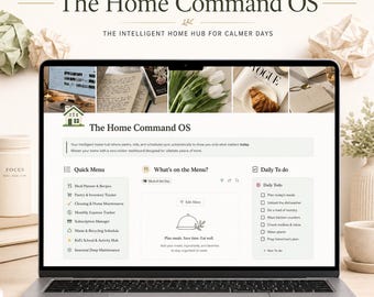 Notion Home Management Template | Meal Planner, Budget, Family Dashboard (Digital Download)