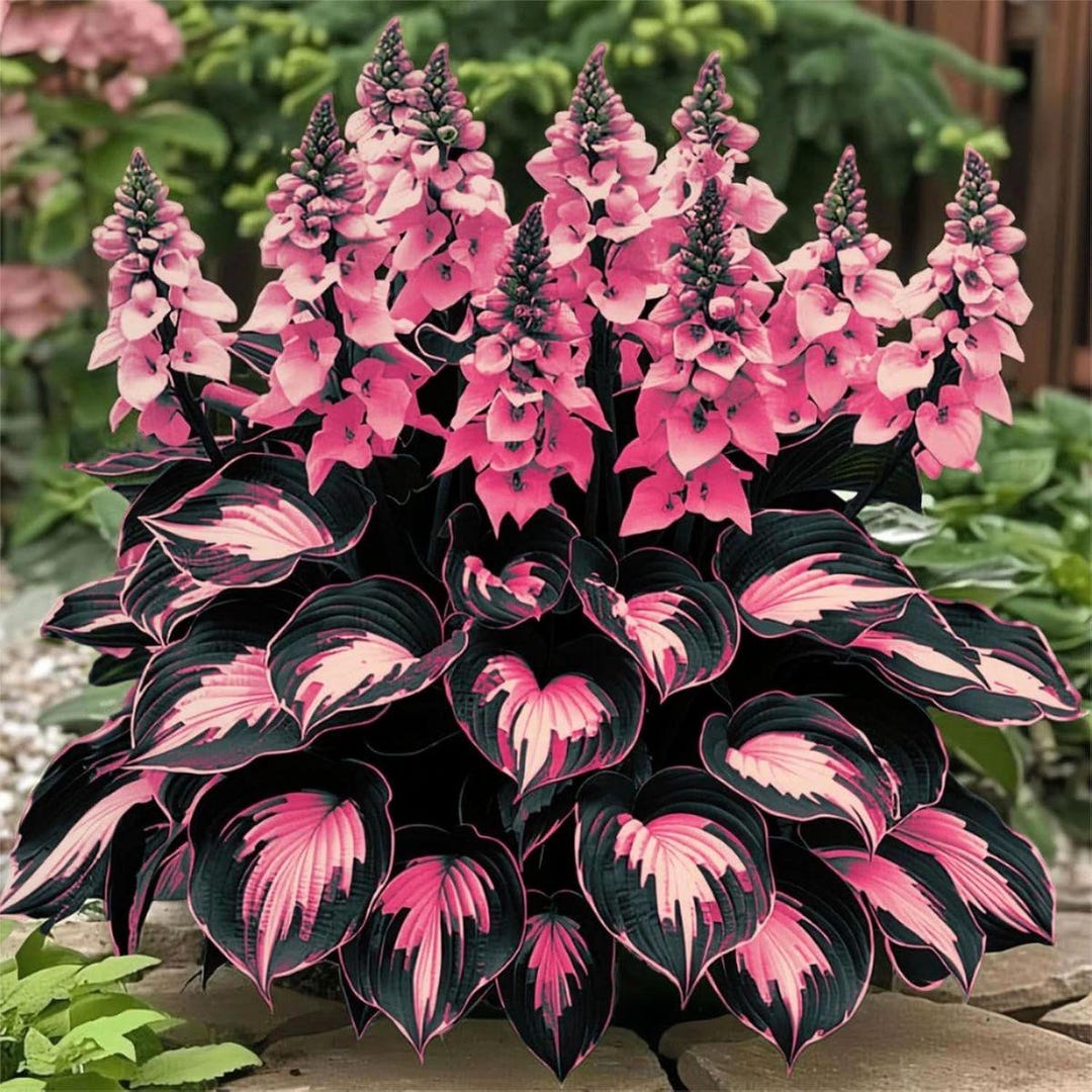Pretty In Pink Hosta 400+ Pink & White Hosta Seeds – Shade-tolerant Perennial for Pots or ...