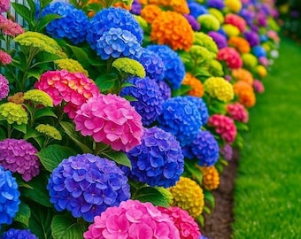 Más de 150 semillas de hortensias de colores variados: flores perennes sin OMG, ideales para bodas y jardines al aire libre.